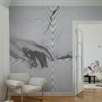 Fotobehang vliesbehang met een ontwerp van hypnotische handen