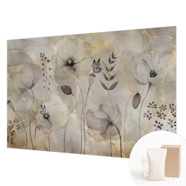 Fotobehang vlies met tere bloemen