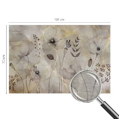Fotobehang vlies met tere bloemen