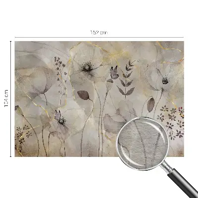 Fotobehang vlies met tere bloemen
