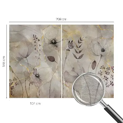Fotobehang vlies met tere bloemen