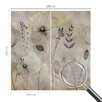 Fotobehang vlies met tere bloemen