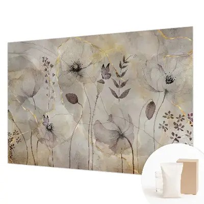 Fotobehang vlies met tere bloemen
