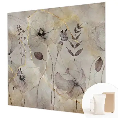 Fotobehang vlies met tere bloemen