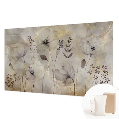 Fotobehang vlies met tere bloemen