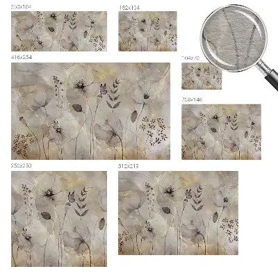 Fotobehang vlies met tere bloemen