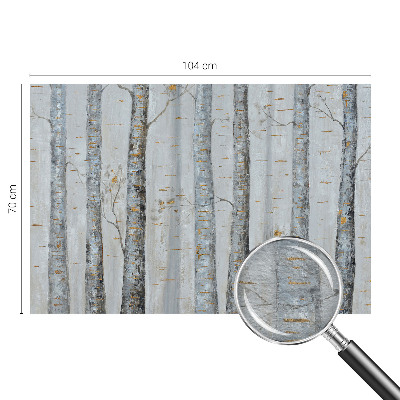 Vliesbehang fotobehang woonkamer Berkenbomen