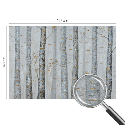Vliesbehang fotobehang woonkamer Berkenbomen