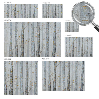 Vliesbehang fotobehang woonkamer Berkenbomen
