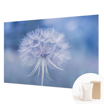 Muurbehangen met een blauw dessin
