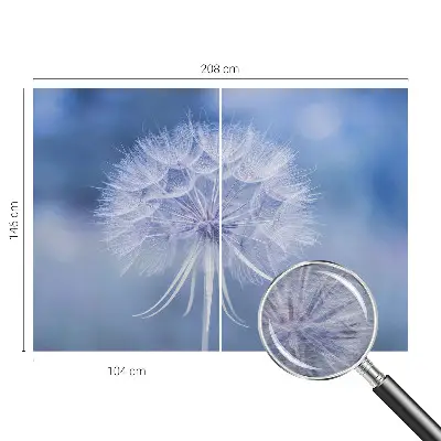 Muurbehangen met een blauw dessin