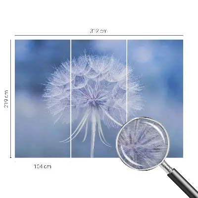 Muurbehangen met een blauw dessin