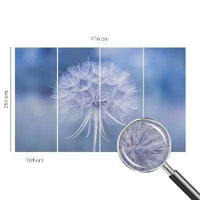 Muurbehangen met een blauw dessin