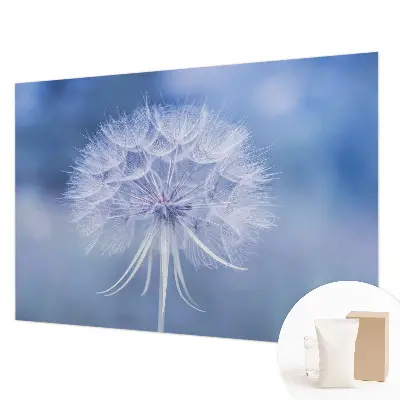 Muurbehangen met een blauw dessin