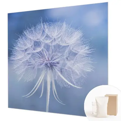 Muurbehangen met een blauw dessin