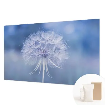 Muurbehangen met een blauw dessin