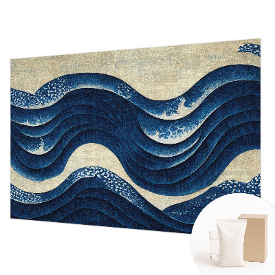 Foto behang op maat met een ontwerp van oceanische vormen