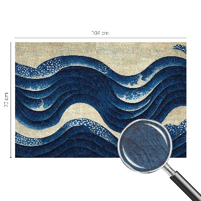 Foto behang op maat met een ontwerp van oceanische vormen