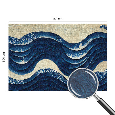 Foto behang op maat met een ontwerp van oceanische vormen