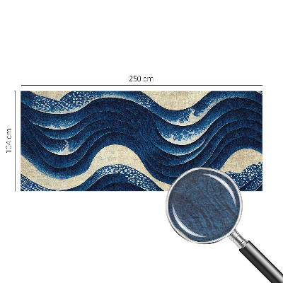 Foto behang op maat met een ontwerp van oceanische vormen
