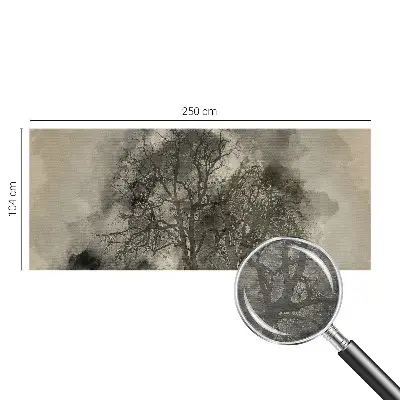 Fotobehang naadloos met een mysterieuze bomenprint
