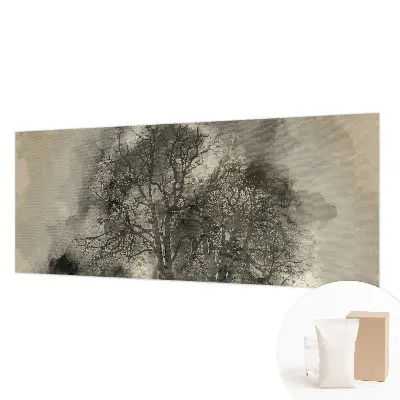 Fotobehang naadloos met een mysterieuze bomenprint
