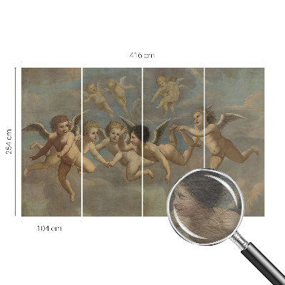 Naadloos fotobehang met engelachtige figuren