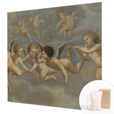 Naadloos fotobehang met engelachtige figuren