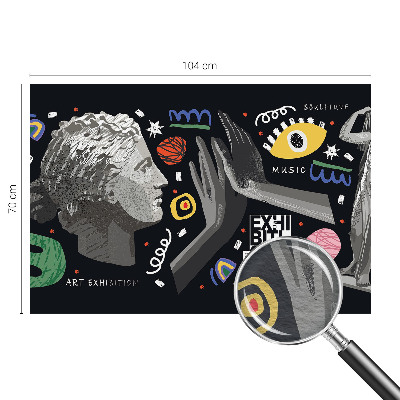 Fotobehang woonkamer Een kleurrijke tentoonstelling