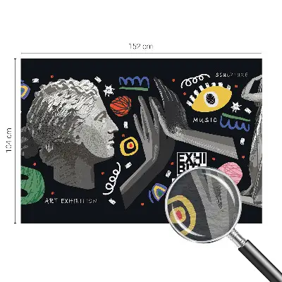 Fotobehang woonkamer met een kleurrijke afbeelding voor in de woonkamer