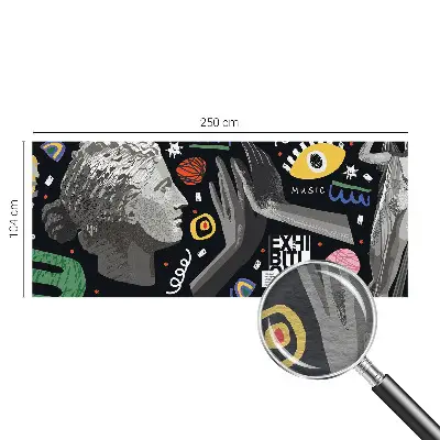 Fotobehang woonkamer met een kleurrijke afbeelding voor in de woonkamer