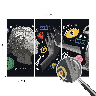 Fotobehang woonkamer Een kleurrijke tentoonstelling