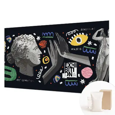 Fotobehang woonkamer met een kleurrijke afbeelding voor in de woonkamer