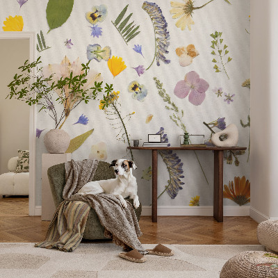 Fotobehang voor de slaapkamer met lentebloemen als motief