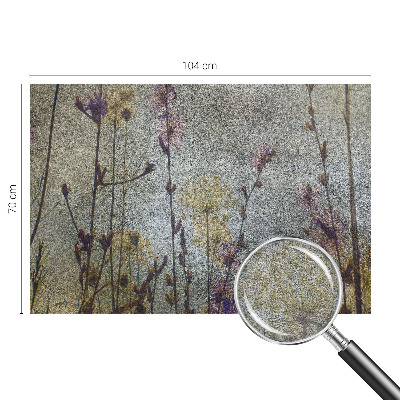 Fotobehang voor slaapkamer met een print van wilde bloemen