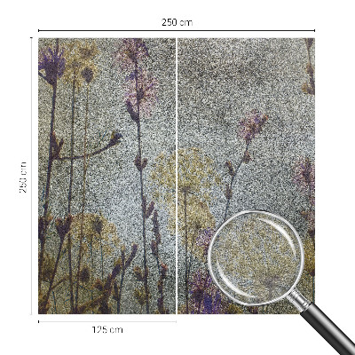 Fotobehang voor slaapkamer met een print van wilde bloemen