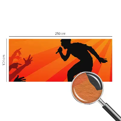 Fotobehang voor de woonkamer met een ritmische scène