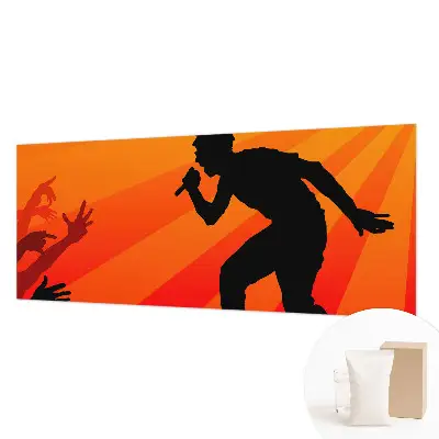 Fotobehang voor de woonkamer met een ritmische scène