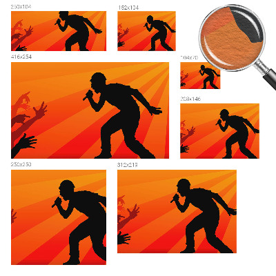 Fotobehang voor de woonkamer Ritmische scène