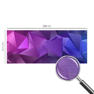 Modern fotobehang voor de woonkamer met paarse driehoekjes als patroon
