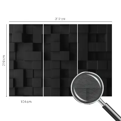 Modern fotobehang met driedimensionale kubussen als patroon