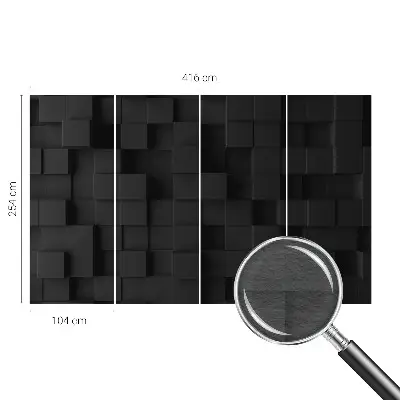 Modern fotobehang met driedimensionale kubussen als patroon