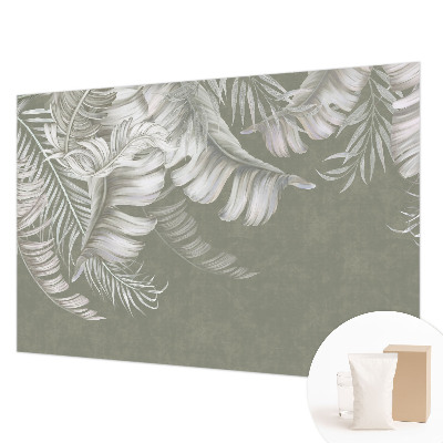 Hoogwaardig fotobehang met tere bladeren als print