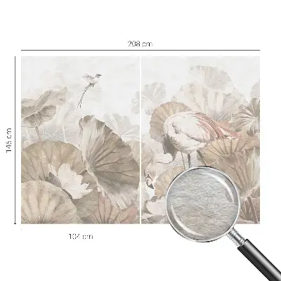 Sfeervol fotobehang met een elegante natuurrijke print
