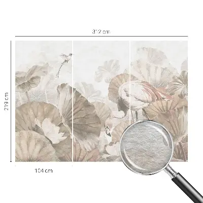 Sfeervol fotobehang met een elegante natuurrijke print