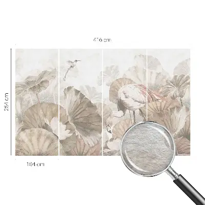 Sfeervol fotobehang met een elegante natuurrijke print