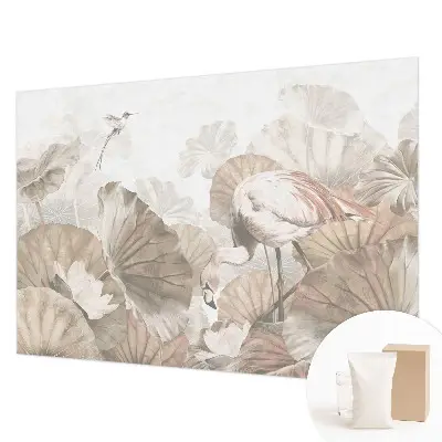 Sfeervol fotobehang met een elegante natuurrijke print