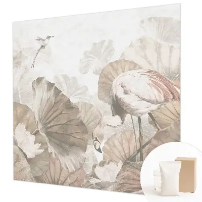 Sfeervol fotobehang met een elegante natuurrijke print