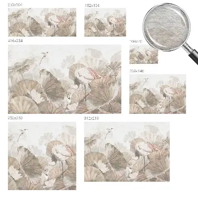 Sfeervol fotobehang met een elegante natuurrijke print