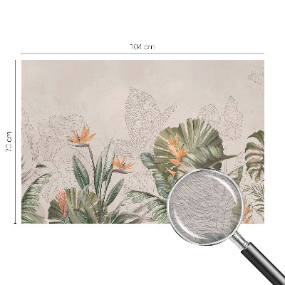 Uniek fotobehang Tropische bloemen